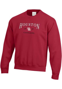 Gear For Sports Houston Cougars Mens Red Embroidered Long Sleeve Crew Sweatshirt