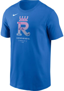 Nike Kansas City Royals Blue Fanwear City Connect 1.0 Large Logo Short Sleeve T Shirt