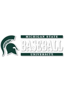 Michigan State Spartans 6x2 Baseball Auto Decal - Green