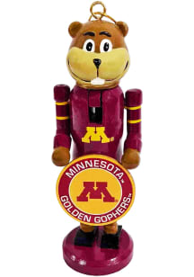 Minnesota Golden Gophers Mascot Nutcracker Ornament - Maroon