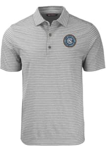 Cutter and Buck New York City FC Graphite Forge Heather Stripe Big and Tall Polo