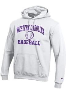 Champion Western Carolina Mens White Powerblend Long Sleeve Hoodie