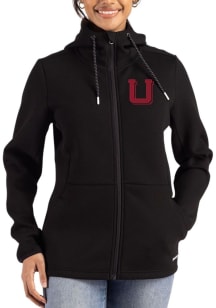 Cutter and Buck Utah Utes Womens Black Vault Epic Comfort Full Zip Light Weight Jacket