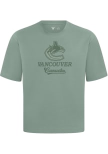 Levelwear Vancouver Canucks Green Signature Knit Shadow Surge Short Sleeve Fashion T Shirt