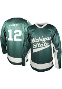 Genuine Collective Griffin Jurecki Michigan State Spartans Mens Green NIL Hockey Jersey