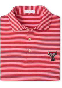 Peter Millar Texas Tech Red Raiders Mens Red Tiebreaker Short Sleeve Fashion Polo