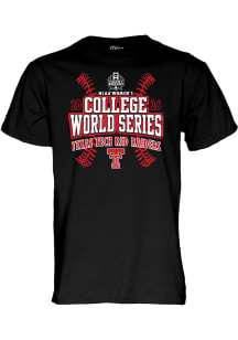 Blue 84 Texas Tech Red Raiders Black 2026 Women's College World Series Bound Short Sleeve T Shirt