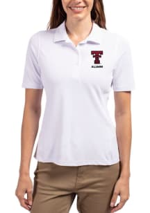 Cutter and Buck Texas Tech Red Raiders Womens White Virtue Eco Pique Short Sleeve Polo Shirt