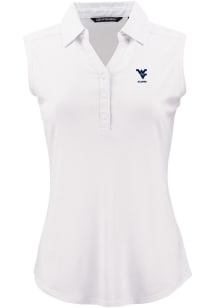 Cutter and Buck West Virginia Mountaineers Womens White Alumni Forge Eco Polo Shirt