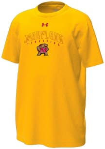 Under Armour Maryland Terrapins Youth Gold Team Logo Short Sleeve T-Shirt