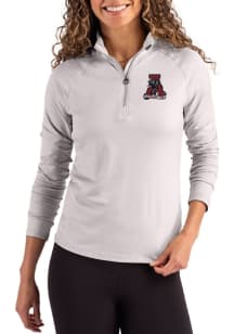 Cutter and Buck Alabama Crimson Tide Womens Ash Vault Coastline Qtr Zip