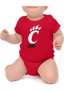 Little King Cincinnati Bearcats Baby Red Primary Logo Short Sleeve One Piece