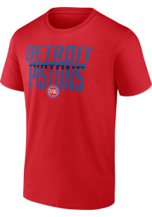 Detroit Pistons Red Focused Short Sleeve T Shirt
