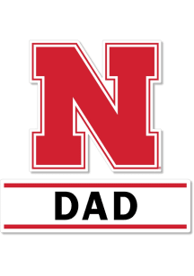 Nebraska Cornhuskers 3 Inch Dad Auto Decal - Red