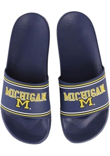 Michigan Wolverines Raised Logo Mens Slides
