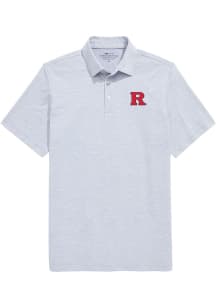 Rutgers Scarlet Knights Mens Charcoal St. Jean Stripe Short Sleeve Fashion Polo