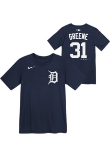 Riley Greene  Detroit Tigers Boys Navy Blue Home NN Short Sleeve T-Shirt