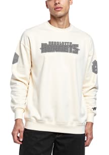 Pro Standard Charlotte Hornets Mens Cream Reverse French Terry Long Sleeve Fashion Sweatshirt