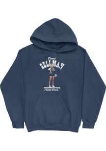 Emerson Sellman Penn State Nittany Lions Mens Navy Blue Illustrated Hoodie Player Hood