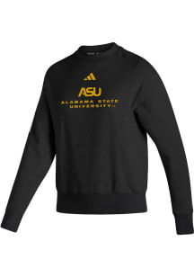 Adidas Alabama State Hornets Womens Black Premium Vintage Crew Sweatshirt