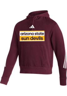 Adidas Arizona State Sun Devils Mens Maroon Fashion Pullover Long Sleeve Hoodie