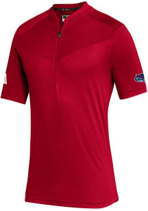 Adidas Florida Atlantic Owls Mens Red Sideline Short Sleeve Polo