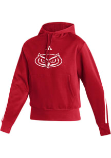 Adidas Florida Atlantic Owls Womens Red Fashion Pullover Hooded Sweatshirt