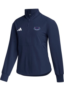 Adidas Florida Atlantic Owls Womens Navy Blue Travel Woven Light Weight Jacket