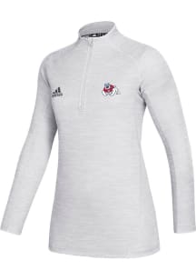 Adidas Fresno State Bulldogs Womens White Game Mode Performance Qtr Zip