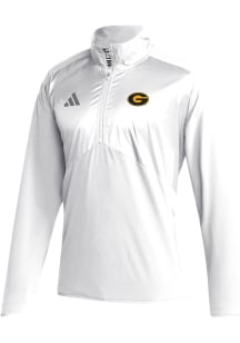 Adidas Grambling State Tigers Mens White Sideline Woven Long Sleeve Qtr Zip Pullover