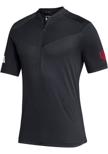 Adidas Indiana Hoosiers Mens Black Sideline Short Sleeve Polo