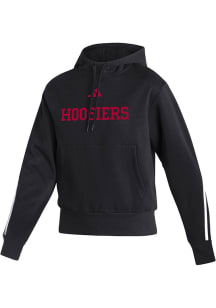 Adidas Indiana Hoosiers Womens Black Fashion Pullover Hooded Sweatshirt