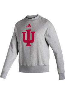 Adidas Indiana Hoosiers Womens Grey Premium Vintage Crew Sweatshirt