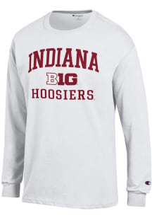 Champion Indiana Hoosiers White Big Ten Jersey Long Sleeve T Shirt