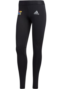 Adidas Kansas Jayhawks Womens Black Alphaskin Pants