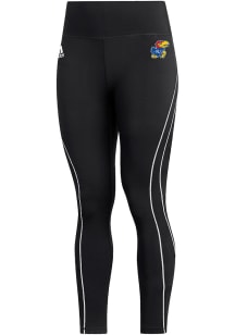 Adidas Kansas Jayhawks Womens Black Staduim Training 7/8 Pants