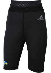 Adidas Delaware Fightin' Blue Hens Womens Black 7 Inch Biker Shorts