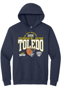 Summit Sportswear Toledo Rockets Mens Navy Blue MAC 2026 MBB Tournament Bound Long Sleeve Hoodie