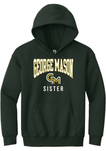 Summit Sportswear George Mason University Youth Green Sister Long Sleeve Hoodie