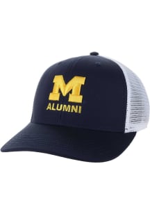 Michigan Wolverines Alumni Mid Pro Trucker Adjustable Hat - Navy Blue