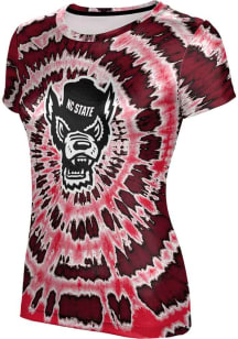 ProSphere NC State Wolfpack Womens Red Tie Dye Short Sleeve T-Shirt