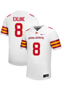 Tristan Exline  Nike Iowa State Cyclones White NIL Name And Number Football Jersey