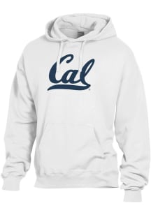 ComfortWash Cal Golden Bears Mens White Logo Garment Dyed Long Sleeve Hoodie