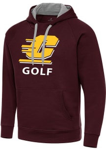 Antigua Central Michigan Chippewas Mens Maroon Golf Victory Long Sleeve Hoodie