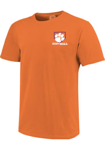 Clemson Tigers Orange Retro Softball Short Sleeve T Shirt