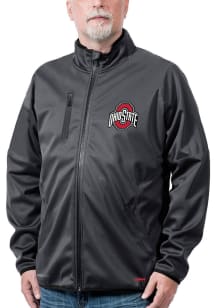 Ohio State Buckeyes Mens Grey Softshell Medium Weight Jacket