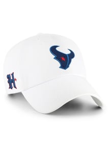 47 Houston Texans Side Patch Clean Up Adjustable Hat - White