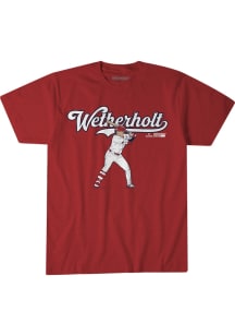 JJ Wetherholt St Louis Cardinals Red Signature Short Sleeve Fashion Player T Shirt
