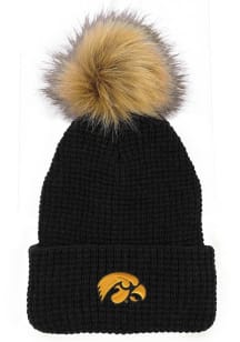 LogoFit Iowa Hawkeyes Black Belgian Womens Knit Hat