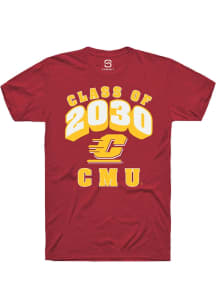 Summit Sportswear Central Michigan Chippewas Maroon Class of 2030 Short Sleeve T Shirt